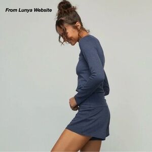 EUC: LUNYA RESTORE SHORTS SET IN HEATHER BLUE (XS)